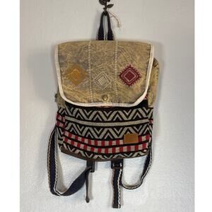 Vintage Shop Street Bag Boho Tribal Global Traveler Eclectic Backpack Unisex